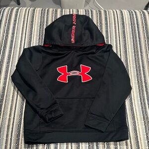 Under Armour Kids Black Hoodie with Red Accents